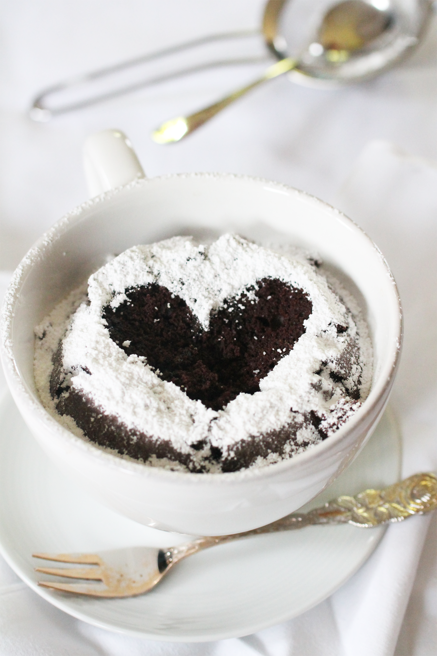 Herz Tassen Kuchen chai Latte